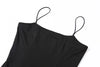 Dresses Woman Slim Waist Solid Color Split Camisole Skirt