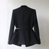 Women Patchwork Blazer Coat Autumn Long Sleeve Casual Single-breasted Suit Coat Elegant Office Waist Ladies Tops