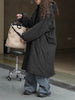 Black Big Size Long Cotton-padded Coat Long Sleeve Loose Fit Women Parkas Tide Autumn Winter 1DH2804