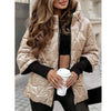 Women Parkas Full Sleeve Hooded Thick Solid Zipper Coats Loose Casual Pockets Streetwear Jackets Lady Warm Autumn Winter