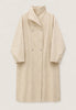 Women Autumn Long Trench Coat Chic Stand Collar Button Batwing Sleeve Oversize Jacket High Street Windproof Loose Outfit