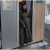 Solid Faux Woolen Maxi Coats Women Waist-cinching Single-breasted Shoulder Pad Lapel Overcoats Ladies Winter Streetwear