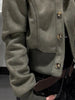 Y2k Vintage Autumn Winter Jackets for Women Suede Stand Collar Short Chaqueta Mujer Korean Simple Outwear