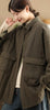 Retro Thickened Cotton Coat Women's Big Pocket Medium-Length Casual Large Size Quilted Winter Jacket W961