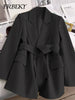 Elegant Blazer Woman Spring Solid Color Tie Suit Jacket Temperament Korean Version of The Casual Suit Woman Clothing