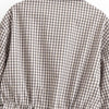 Women's European and American Style Simple Stand-up Collar Plaid Coat Pleated Coats