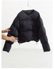 Collarless Short down Jacket, Petite Size, 90% White Duck down Puffer Jacket, Thickened Women's Coat