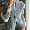 Autumn Winter Women's Knitwear Long Sleeve Single Breasted Slim Knitted Cardigan Female Casual Jacket Tops