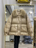 Lagabogy Winter Women Real Fox Fur 90% White Duck Down Jacket Short Puffer Coat Female Vintage Mink Fur Patchwork Parka