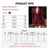 Wine Red Two Piece Set For Women Elegant Long Sleeve Single Breasted Blazers And Slim Simple Mini Skirts Sets