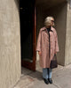Women Red Plaid Long Trench Coat Casual Lapel Single Breasted Full Sleeve Windbreaker Jacket Y2k Autumn Lady Streetwear