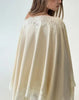 Satin Lace Patchwork Cape Shawl Skirt Set Women Elegant High Waist Fishtail Maxi Skirt Suit Lady Spring Fall Party Outfits