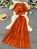Elegant Rhinestone Pleated Skirt Sets Slim Party Club Vintage Dress American Women Clothes Two Piece Set 9R3018