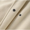 Chic Stand Collar Long Woolen Coats Women Loose Puff Sleeve Single Breasted Solid Warm Overcoat Autumn Winter Lady Outwear