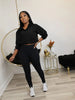 Street Women's Set Zipper Fly Crop Sweatshirt and Jogger Sweatpants Elegant Fall Sportwear Two 2-Piece Set Outfits