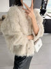 Women Autumn Furry Sweater Coat Single Button Design Knitted Warm Coat Thick Cardigans Clothes Tops For Women Sweater