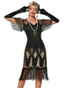 1920s Women Flapper Fringe Dress Sexy V-neck Butterfly Sleeve Sequin Banquet Party Evening Dress Ladies Vintage Gatsby Costumes