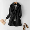 Spring Autumn Solid Trench Coat Women Single-Breasted Khaki Black Pink Beige Windbreaker Outerwear Casual Tops JH33
