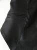 Suninherat Autumn Faux Leather Jacket Black PU Jacket Coat with Belt Lapel Women's Outwear