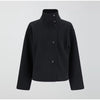 Autumn Women Stand Collar Woolen Jacket Single Breasted Long Sleeve Female Coat Chic Street Office Short Outerwears