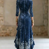 Women Deep V Neck Long Sleeve Velvet Dress Autumn Swing Pleated Long Dress Autumn Long Sleeve Elegant Party Dresses