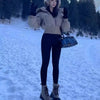 Winter Cropped Parkas for Women Faux Fur Collar Hooded Cotton-Padded Jacket Thicken Warm Bread Down Cotton Coat