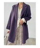 Autumn Women Elegant Double-sided Long Sleeve Solid Color Cardigan Cashmere Soft Coat Female 2W402