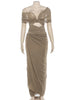 Mesh Patchwork Long Dress Woman Skew Collar Hollow Design Off Shoulder Midnight Prom Party Ruched Elegant Vestidos