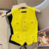 Spring Autumn Elegant V-neck Be All-match Ladies Sweater Vest Jacket Temperament Women's Knitting Cardigan Waistcoat Top