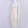 Yellow U Neck Striped Bandage Dress Evening Backless Sexy Bodycon Women Dress Party Celebrity Vocation Dresses
