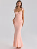 Sweetheart Neck Sexy Mermaid Maxi Dress Women Elegant Ruffle Sleeves Bodycon Evening Club Party Long Dress Female Gown