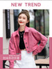 Spring Autumn Short Jeans Jacket For Women Casual Loose Long Sleeve Denim Coat Ladies Single Breasted Jeans Outwear Tops