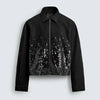 Street Women Jacket Urban Button V-neck Long Sleeve Patchwork Panelled Female Coat Spring Autumn Chic Lady Outwears