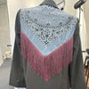 Women Chic Blazer Coat With Spliced Paisley Tassel Shawl Shoulder Pad Lapel Jacket Vintage Casual Autumn Lady Outfits