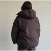 Women's Stripe Cotton Padded Coat Pant Set Loose Full Sleeve Hooded Zipper Jacket Elastic Waist Pants Winter Suits
