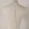 1 women's elegant waterdrop rhinestone back chain suitable for nightclub party banquet dress matching body chain
