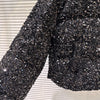 Winter Heavy Industry Colorful Sequin Stand Collar Warm Jacket For Women Cotton-padded Coat 11A07258