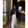 Sexy High Collar Cropped Leather Top Women Stylish Long Sleeve Round Neck Slim Black Short Coats Lady Party Club Wear