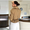 Elegant Solid Women's Blazer Skirts Suit Long Sleeve Lapel Lace-Up Coat Slim Skirt Lady Set Autumn Chic Female Outfits