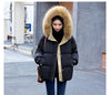 Cotton-Padded Jacket Women Winter Heavy Wool Collar Parkas Short Coat Female Thick Warm Down Cotton Overcoat Ladies Top