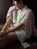 Lazy Style Wool Cardigan Women's Spring and Autumn Loose Round Neck Knitted Short Jacket Soft Long Sleeved Sweater