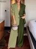 Women Blazer Suit Autumn 2 Piece Sets 2PCS Office Outfits Long Sleeve Blazer Wide Leg Pants Sets Tracksuit