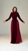 Women Chic Velvet Patchwork Chiffon Dress Elegant Full Sleeve Round Neck High Waist Maxi Dresses Lady Dinner Party Robes