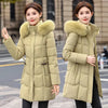 Women's Down Cotton Jacket Comfortable Elegant Ladies Winter Parka Coat Loose Temperament Lady Cotton Padded Outerwear