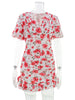 Prints V Neck Short Puff Sleeve Women Dresses Elegant Casual Sexy Club Sheath Chic Outfits Holiday Bodycon Female