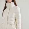 Women's 90% White Duck Down Jacket Autumn High Neck Windproof Fluffy Cocoon Silhouette Warm Outerwear