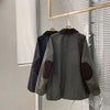 Splicing Corduroy Workwear Jacket, Military Green Hunting Outfit, Retro Cotton Jacket, Women's Spring