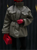 Army Green Multi-pockets Jacket For Women Hiking Long Sleeve Drawstring Waist Military Coats Lady Chic Street Outerwear