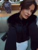 Knit Fluffy Cardigan Sweater Women's Ribbed Long Sleeve V-Neck Fluffy Elegant jacket Coat Female Knitwear Cardigan