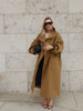Lady Oversized Long Trench Women Coat Stand Collar Single Breasted Loose Wide Sleeve Casual Coats Autumn Winter Chic Jackets
